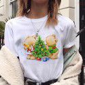 Express Amazon foreign trade lovelydeer Christmas Christmas fawn printed short sleeve T-shirt women's wear 
