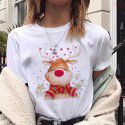 Express Amazon foreign trade lovelydeer Christmas Christmas fawn printed short sleeve T-shirt women's wear 