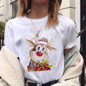 Express Amazon foreign trade lovelydeer Christmas Christmas fawn printed short sleeve T-shirt women's wear 