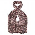 European and American style 2021 summer new women's fashion printing design sense hanging neck Slim Fit Sexy navel revealing vest women 