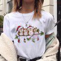 Express Amazon foreign trade lovelydeer Christmas Christmas fawn printed short sleeve T-shirt women's wear 
