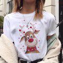 Express Amazon foreign trade lovelydeer Christmas Christmas fawn printed short sleeve T-shirt women's wear 