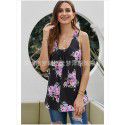2019 Amazon express popular top, European and American summer printed vest, casual and versatile T-shirt 