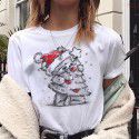 Express Amazon foreign trade lovelydeer Christmas Christmas fawn printed short sleeve T-shirt women's wear 