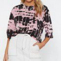 Amazon eBay hot selling new products European and American summer loose round neck printed fashionable women's T-shirts and tops in stock 