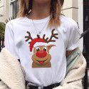 Express Amazon foreign trade lovelydeer Christmas Christmas fawn printed short sleeve T-shirt women's wear 
