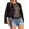 Cross border hot selling European and American summer new leopard print round neck women's short sleeve T-shirt Amazon wish popular 