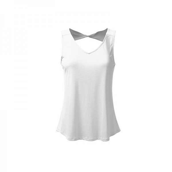 Express selling European and American foreign trade summer new women's sleeveless casual loose V-neck sexy shirt women's T-shirt 