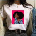 2021 cross border fashion express Amazon popular European and American short sleeved women's T-shirt 