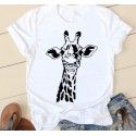 2020 European and American T-shirt printed Pullover round neck loose women's short sleeve one hair substitute 