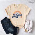 2022 European and American wish foreign trade autumn new mother's day rainbow Mama letter printed short sleeve T-shirt 