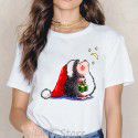 2022 summer women's short sleeved T-shirt cartoon cute little hedgehog print cross-border European Amazon bottomed shirt 