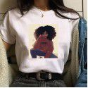 2021 cross border fashion express Amazon popular European and American short sleeved women's T-shirt 
