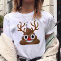 Express Amazon foreign trade lovelydeer Christmas Christmas fawn printed short sleeve T-shirt women's wear 