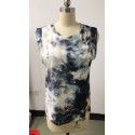 9 color 5 size 2021 popular Amazon wise cross border women's wear European and American round neck tie dyed solid color vest T-shirt 