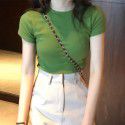 Letter embroidered top 2022 summer new slim bottomed women's wear Korean Short Sleeve fashion T-shirt loose wholesale