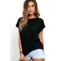 Cross border new foreign trade women's express eBay Amazon hot selling European and American women's solid color backless T-shirt 