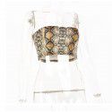 Express Amazon Women's underwear, European and American foreign trade snake pattern sexy short wrap chest, one hair substitute 