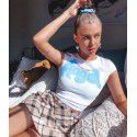 2020 summer hot cross-border fashion short sleeved top in Europe and America 