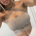 EBay's popular Amazon European and American women's clothes cross neck strap, versatile backing, single wear, sexy chest wrap 