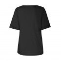European and American solid color T-shirt blouse women's cross-border foreign trade wish express women's round neck T-shirt blouse women's factory wholesale 