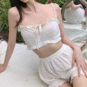 European and American 2021 summer cross-border new women's wear solid color backless navel suspender vest high waist sexy Shorts Set