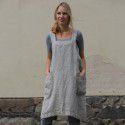 Amazon 2022 cross border European and American new eBay women's cotton linen apron long circumference home clothes loose dress 