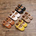 Spring and autumn 0-1 year old girl baby cute princess Velcro anti slip soft sole 3-6-12 month toddler shoes 