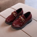 2021 spring children's leather shoes baby walking shoes boys' retro British style girls' dance shoes students' shoes 