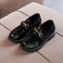 2021 spring children's leather shoes baby walking shoes boys' retro British style girls' dance shoes students' shoes 