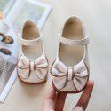 Girls' small leather shoes spring 2022 new princess shoes women's treasure children's shoes soft soled children's shoes spring and autumn single shoes black 