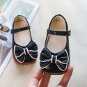 Girls' small leather shoes spring 2022 new princess shoes women's treasure children's shoes soft soled children's shoes spring and autumn single shoes black 