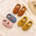 Winter children's shoes baby walking shoes with plush soft sole boys and girls' indoor shoes children's bag heel cotton mop infant home 