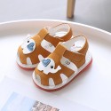 2022 summer new boys' Baotou whistle children's baby sandals 0-1-2 years old leather baby shoes 2206 