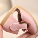 2019 spring Korean girls' fashion student leather shoes girls' Princess Flower soft bottom baby shoes middle and large children's shoes 
