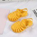 Heli shark new fashion solid color buckle hollowed out cool children's shoes flat bottom leisure daily wear male and female baby sandals 