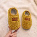 Winter children's shoes baby walking shoes with plush soft sole boys and girls' indoor shoes children's bag heel cotton mop infant home 