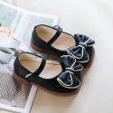 Girls' small leather shoes spring 2022 new princess shoes women's treasure children's shoes soft soled children's shoes spring and autumn single shoes black 