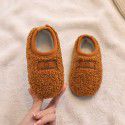 Winter children's shoes baby walking shoes with plush soft sole boys and girls' indoor shoes children's bag heel cotton mop infant home 
