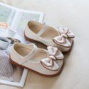 Girls' small leather shoes spring 2022 new princess shoes women's treasure children's shoes soft soled children's shoes spring and autumn single shoes black 